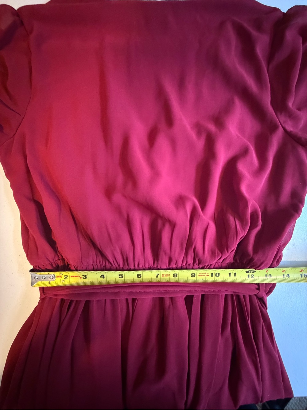 Baltic Born Kristina Chiffon Burgundy Red Maxi Women's Dress XL Wedding Guest - Picture 9 of 11
